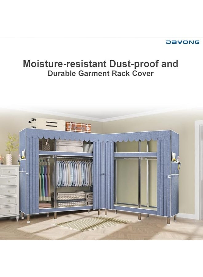 DUNISO Portable Wardrobe Closet Clothes Organizer,Closet Storage Organizer with Non-woven Fabric,Easy to Assemble,Durable and Sturdy, with Strong Load-Bearing Capacity,for Bags, Toys, Shoes, Living Room, Bedroom, Cloakroom - Image 5